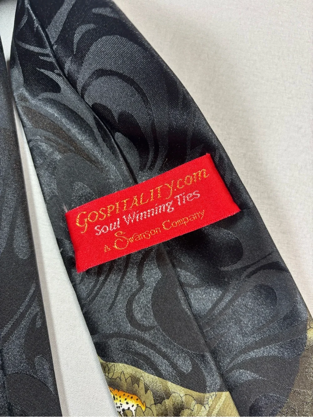 Gospitality Black Noah's Ark Scene Men's Tie